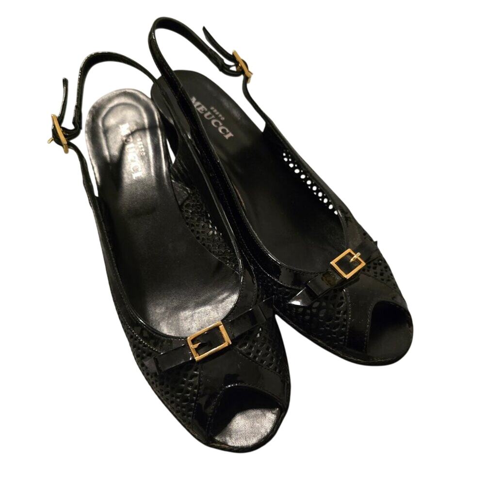 Sesto Meucci Vintage Mesh Slingback Wedges Size 12
